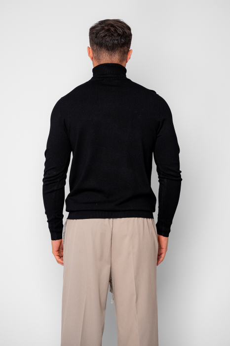Pulover cu guler inalt Black [3]