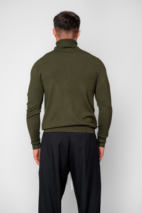 Pulover cu guler inalt Kaki [3]