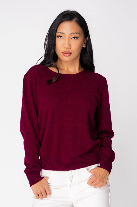 Pulover din 100% Casmir, Burgundy [2]