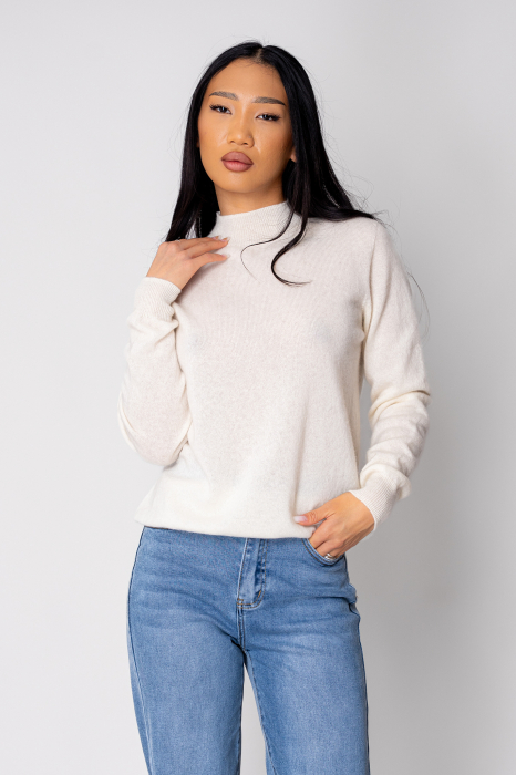Pulover din 100% Casmir, Off White [3]