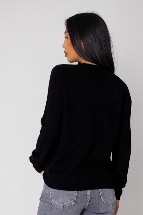 Pulover din 100% Lana, Black [3]