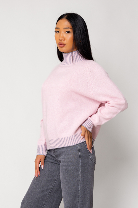 Pink/Grey 100% wool sweater [3]