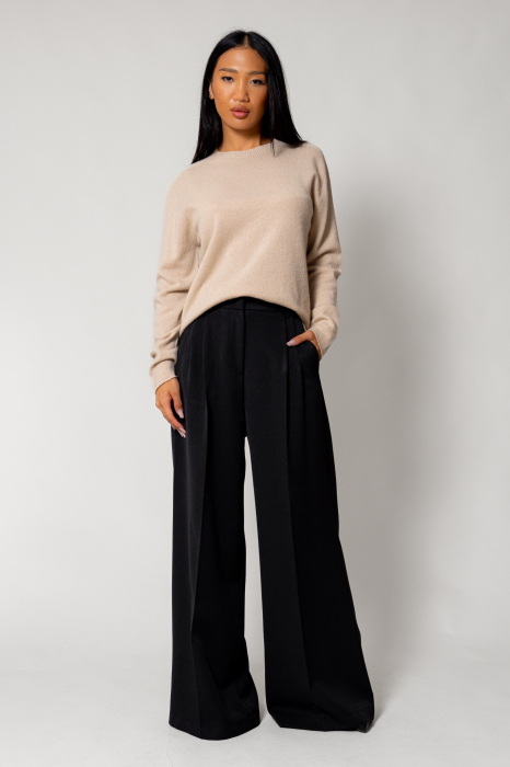 Beige wool and cashmere blend sweater [1]