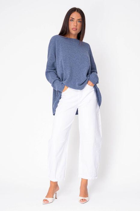 Blue wool and cashmere blend sweater [5]