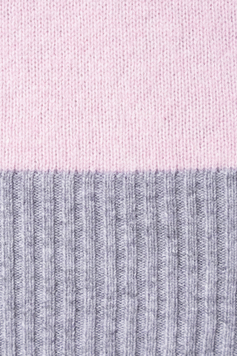 Pulover fin din 100% Lana Pink/Grey [4]