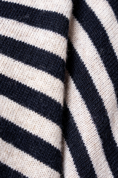 Striped sweater made of wool and cashmere blend Beige/Navy [4]