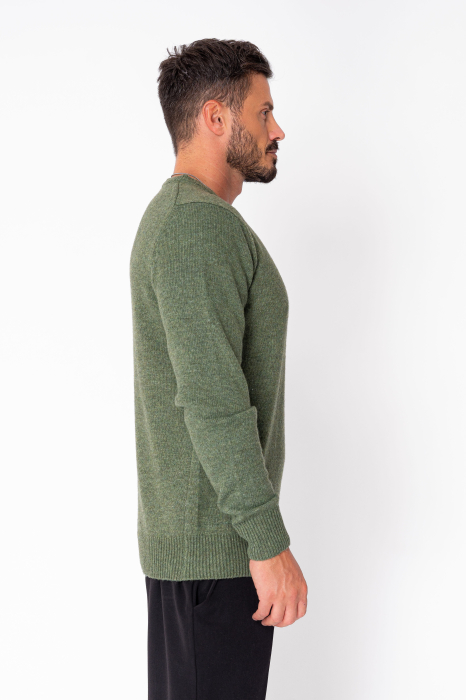 Wool-blend long-sleeve sweater Dark Olive [2]
