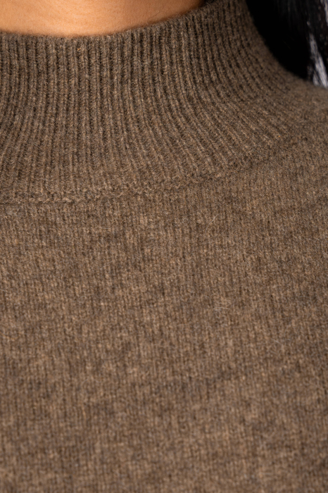 Pulover cu guler inalt din 100% Lana de Yak,  Dark Olive [4]