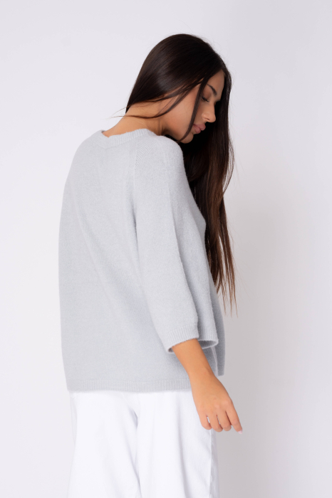 Pulover subtire din mix de lana si alpaca Grey [3]