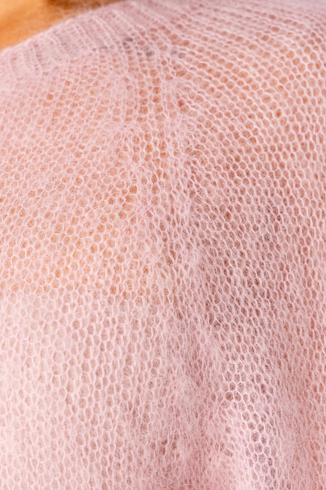 Pulover subtire din mix de mohair Light Rose [3]