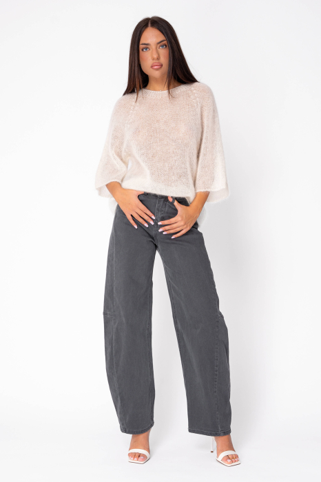 Pulover subtire din mix de mohair White [3]