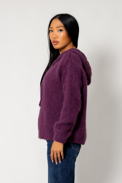 Purple wool and mohair blend jacket sweater [2]