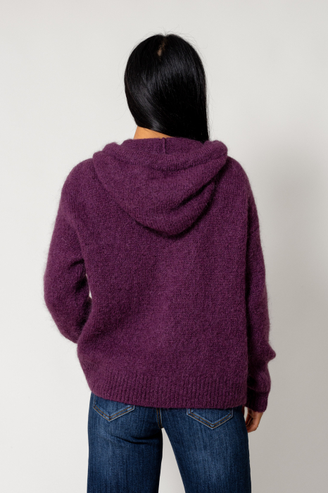 Purple wool and mohair blend jacket sweater [3]
