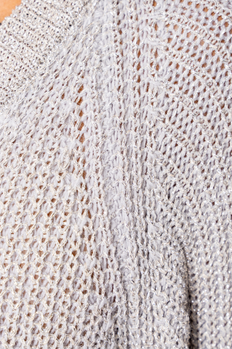 Silver knitted sweater dress [4]