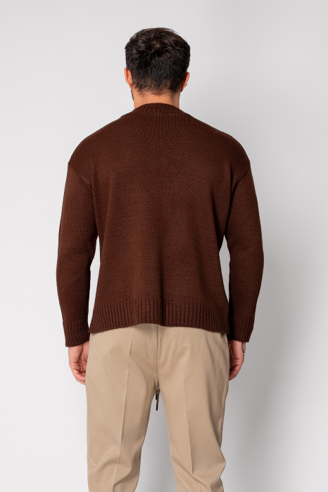Pulover tricotat Brown [3]