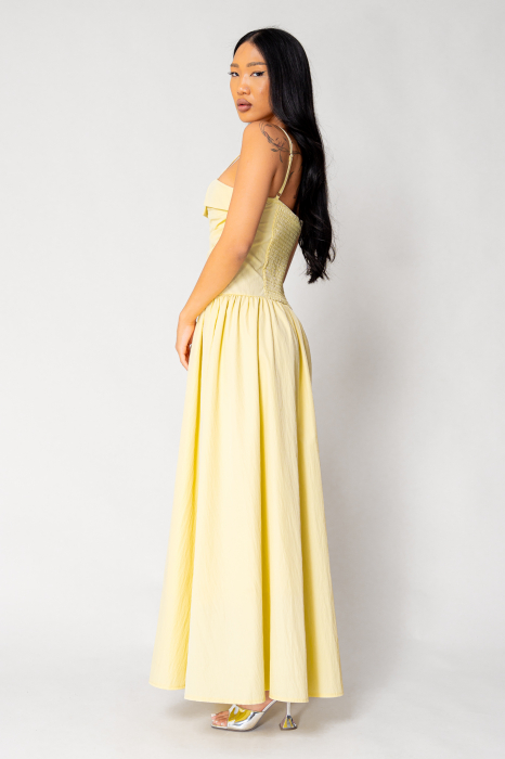 Rochie cu bretele Light Yellow [2]