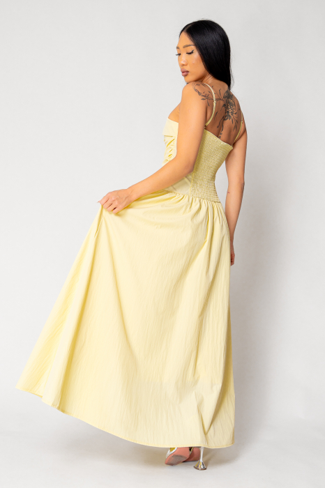 Rochie cu bretele Light Yellow [3]