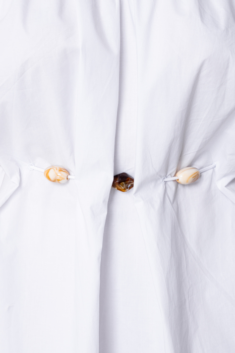 Long dress belt with ornamental details White [5]