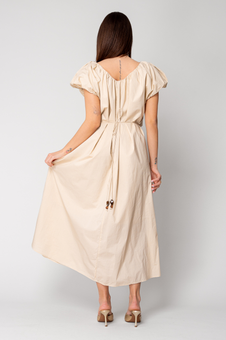 Long dress belt with ornamental details Beige [4]