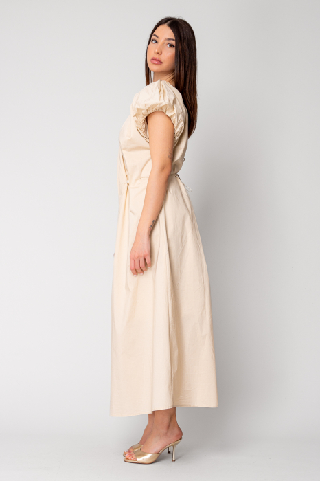 Long dress belt with ornamental details Beige [3]