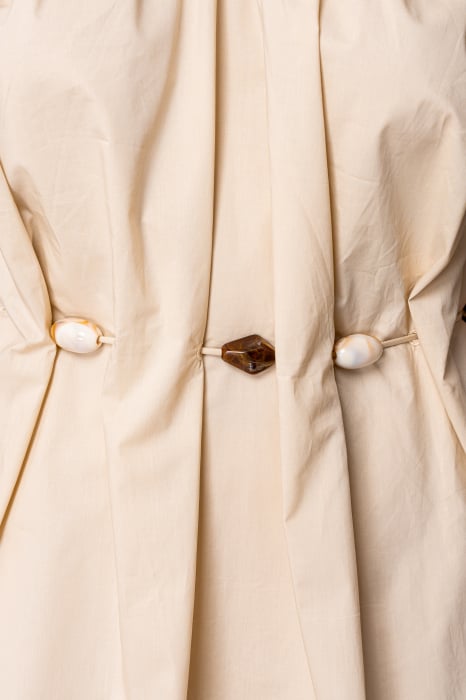 Long dress belt with ornamental details Beige [5]
