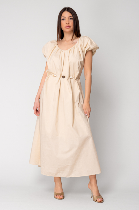 Long dress belt with ornamental details Beige [2]
