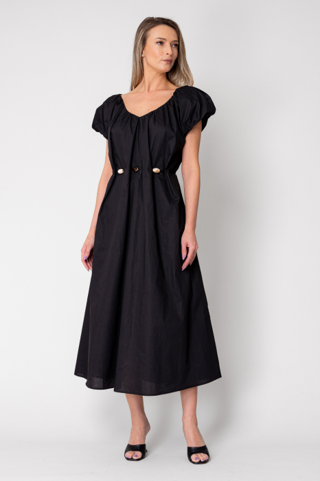 Long dress belt with ornamental details Black [1]
