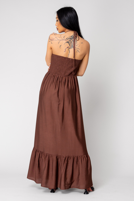 Long dress with bare back Brown [3]