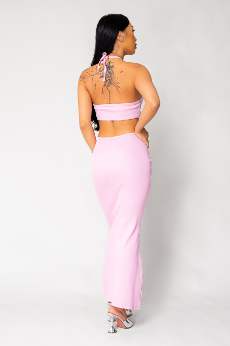 Rochie lunga Grace Pink [4]