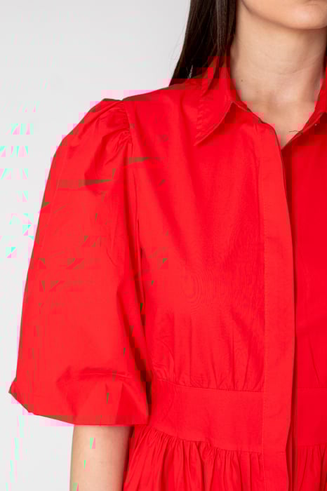 Long shirt dress Red [4]