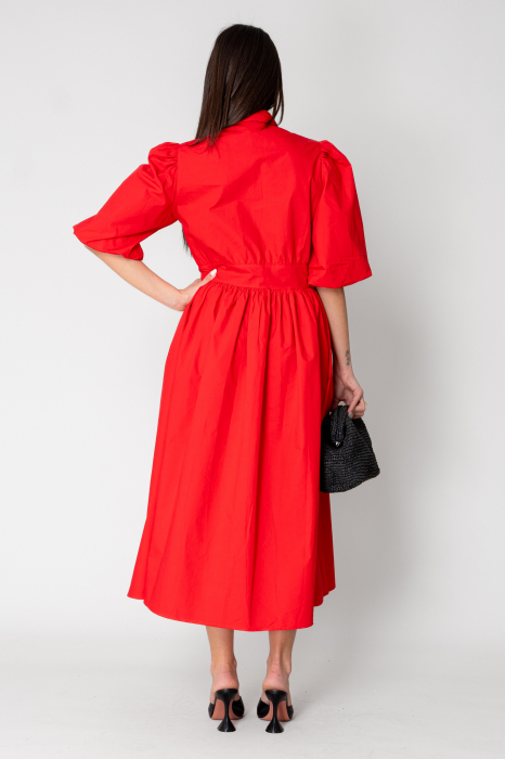 Long shirt dress Red [3]