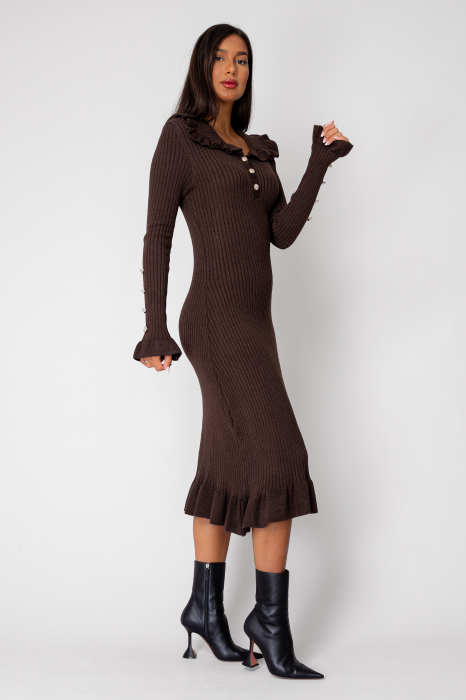 Rochie lunga tricotata Brown [1]