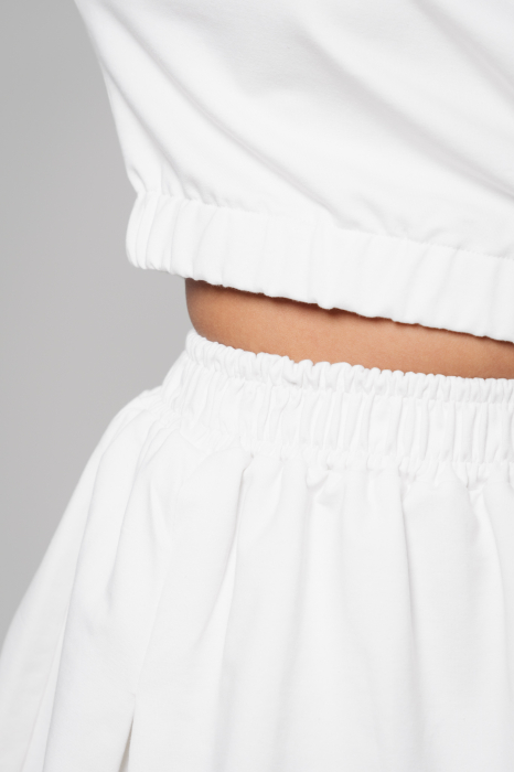 Set Amara T-shirt Oversized and short skirt Off White [4]