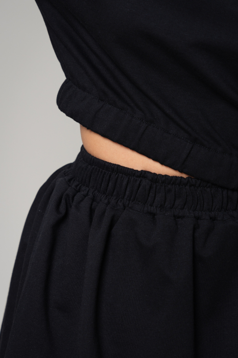 Set Amara T-shirt Oversized and short skirt Black [4]