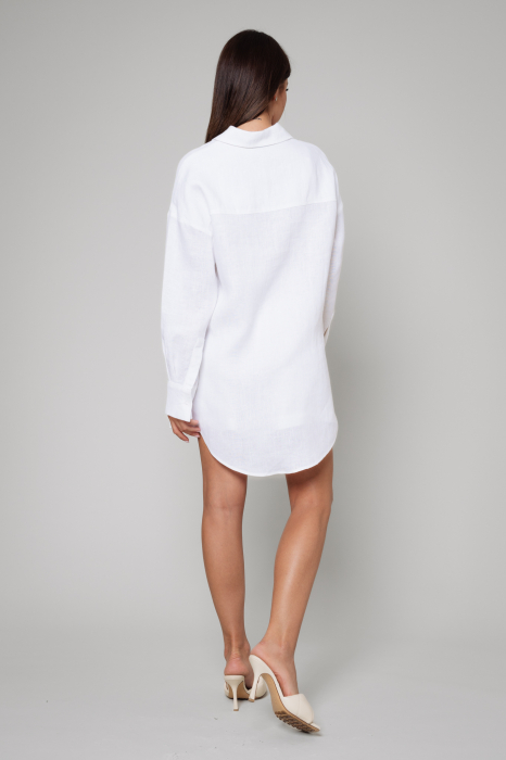 Set Amelie camasa oversized si pantalon scurt din In White [4]