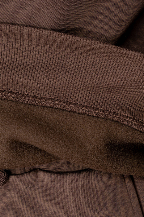 Brown short-zip top and trousers set [5]