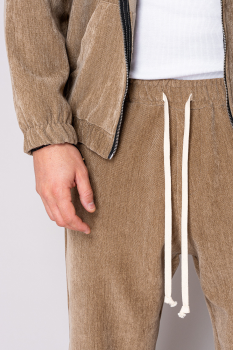 Set Velvet Hanorac cu fermoar si pantalon lung Beige [5]