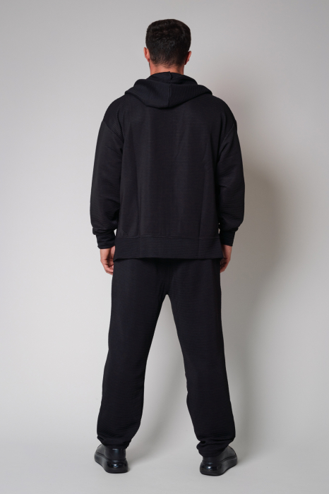 Set Velvet Blouse with zip and Long Pants Black II [3]
