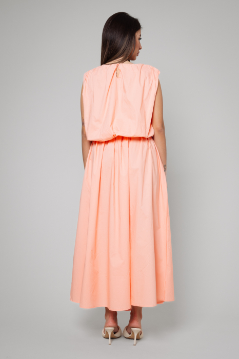 Set bluza cu maneca scurta si fusta lunga Light Orange [2]