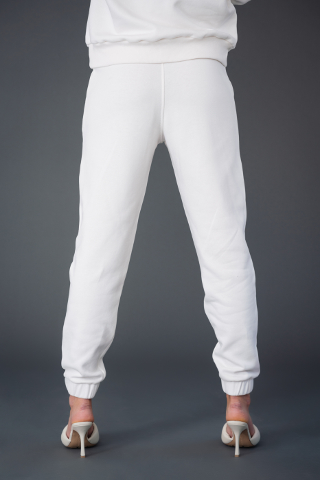 Set Bluza Easy Car imprimata si pantalon Oversized Off White [10]