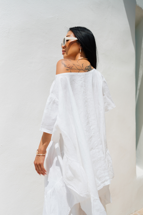 White Blouse and Long Pants Set [6]