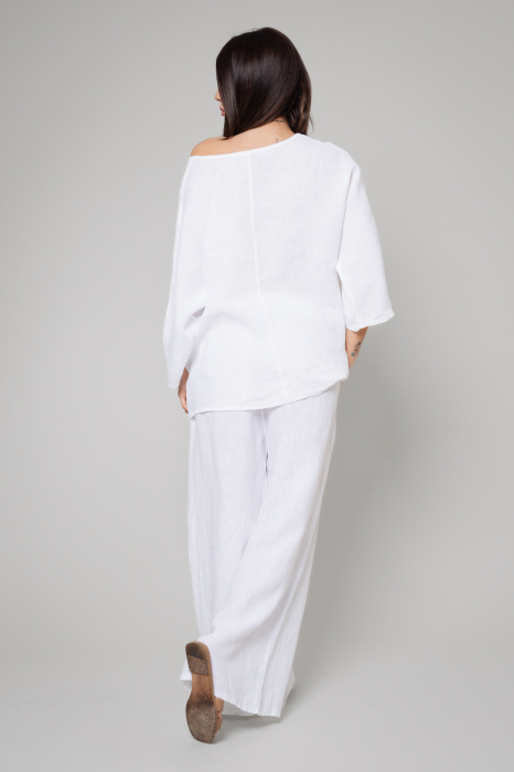 Set Kalie II Bluza si Pantalon lung 100% in White [4]