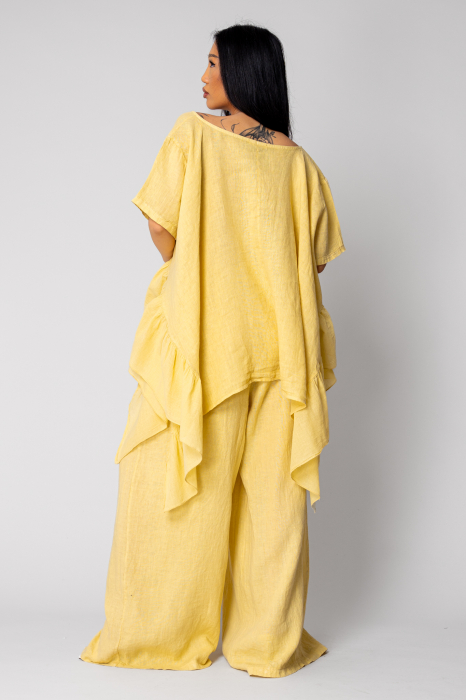 Set Bluza si Pantalon lung din in Yellow Mustard [4]