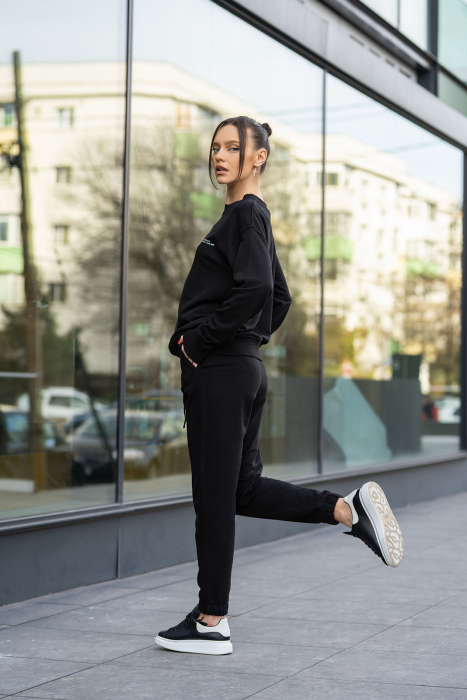 Set Easy-Fit bluza si pantalon Oversized Black [3]
