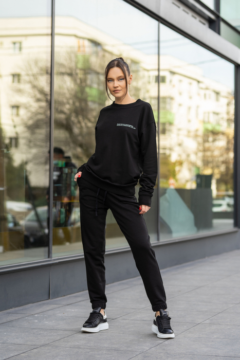 Set Easy-Fit bluza si pantalon Oversized Black [2]