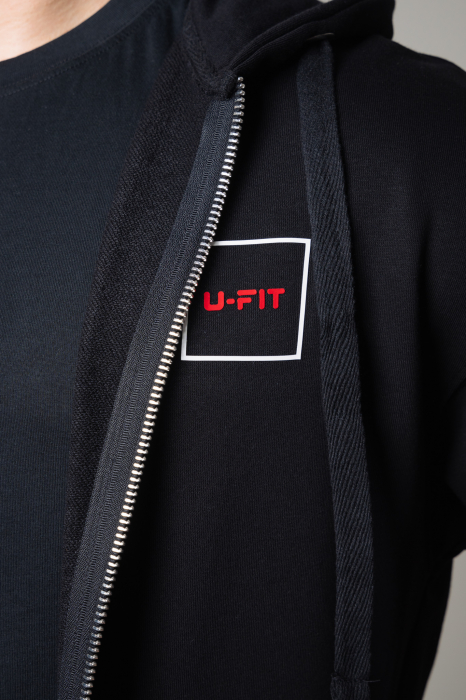 Set Breez hanorac cu fermoar si pantalon Oversized Black [4]