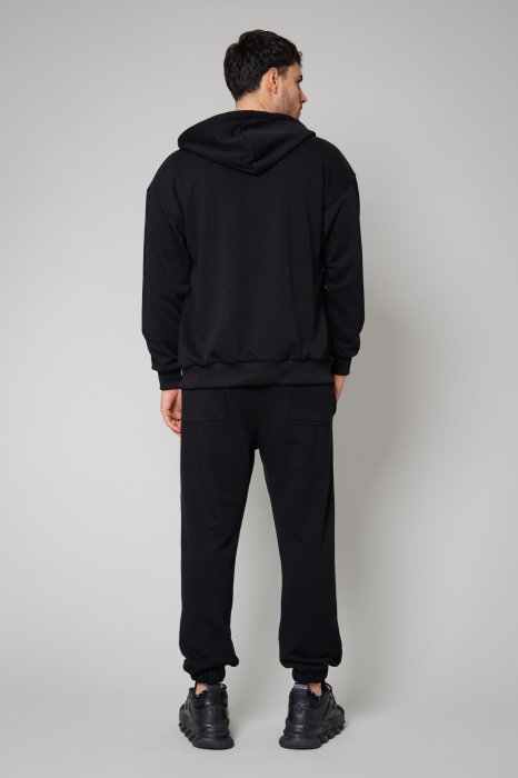 Set Breez hanorac cu fermoar si pantalon Oversized Black [3]