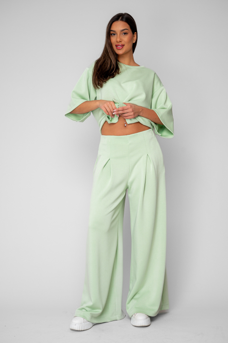 Set Oversized Tricou si Pantalon lung Mint [4]