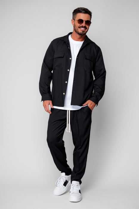 Set Shirt with pockets and long pants Black [2]