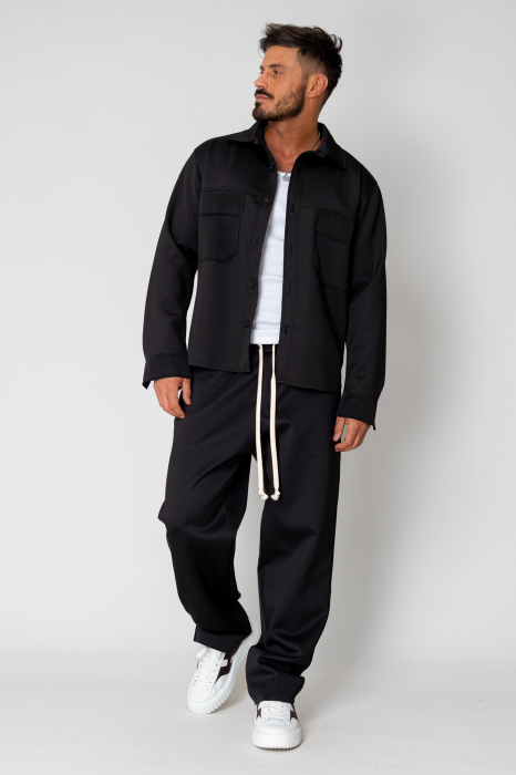 Set Camasa cu buzunare si Pantalon lung Black II [3]